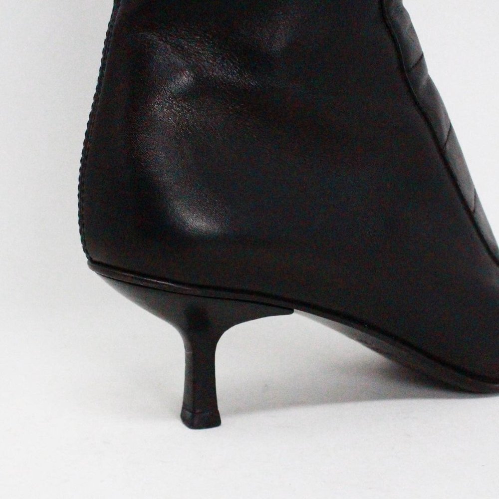 GUCCI #40013 Black Leather Kitten Heel Boots (US 7.5 EU 37.5) - Picture 6 of 10